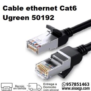 Cable Ugreen 50192 Ethernet de cobre puro Cat 6 de 2m negro