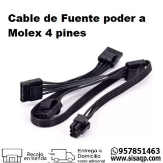 Cable de Fuente poder a Molex 4 pines