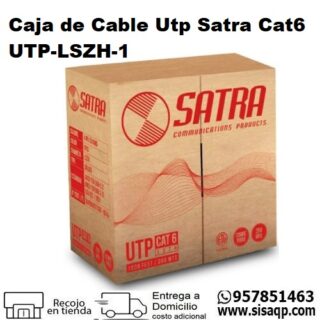 Caja Cable Utp Satra CAT6 UTP-LSZH-1 24AWG 305metros gris 212021111