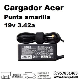 Cargador Laptop Acer Punta Amarilla 19v 3.42a
