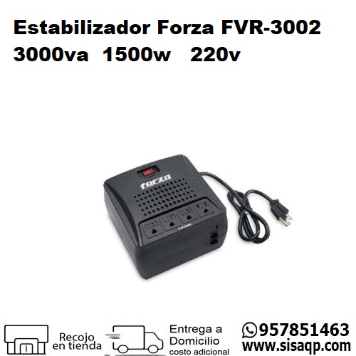 Estabilizador Forza FVR-3002 4tomas 3000VA 1500W 220V