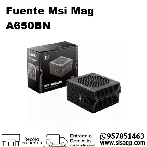 Fuente Msi Mag A650BN 80 plus