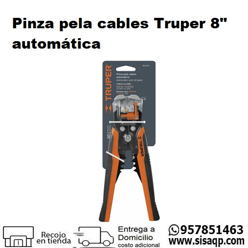 Pinza pela cables Truper 8 automática, 22 a 10 AWG
