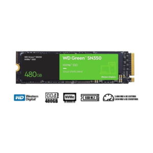 Disco solido SSD WD 480GB, SN350 NVme M.2 2280 Green WDS480G2G0C