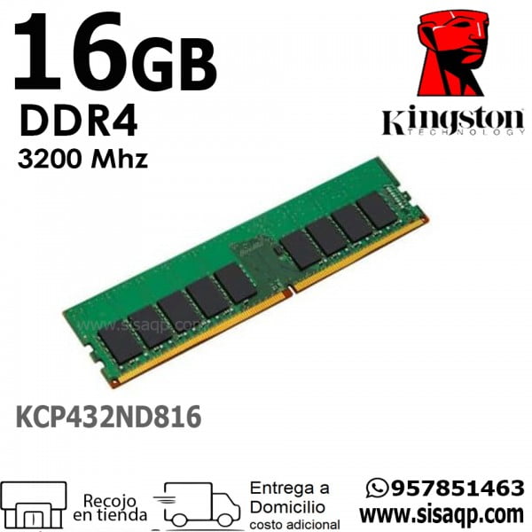 Memoria Kingston 16 Gb Ddr4 KCP432ND816