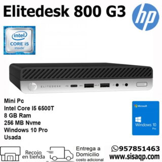 Pc Hp Elitedesk 800 G3 DM 1FY85UT I5-6500T 8Gb 256 Nvme Usada