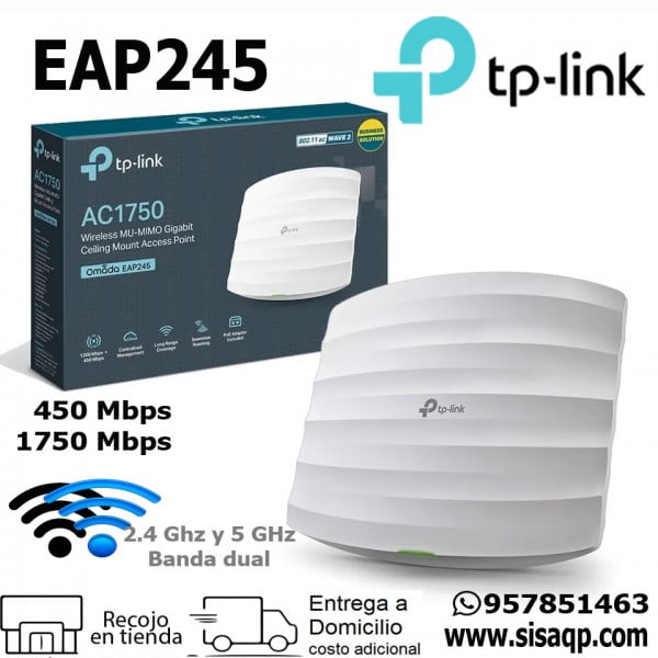Access point Tp-Link EAP245 AC1750 2bandas PoE
