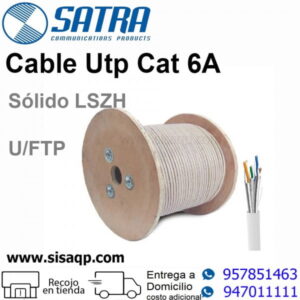 Cable Solido U-FTP LSZH Categoria 6A Satra Cod.203013001