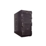 Case Avatec Gaming Style CCA-3222B sin fuente Negro 1 ventana acrilica Led - Rojo