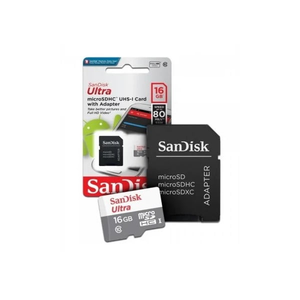 Micro SDHC 16Gb UHS-I SanDisk Ultra, Clase10, con adaptador SD SDSQUNS-016G-GN3MA - Imagen 2