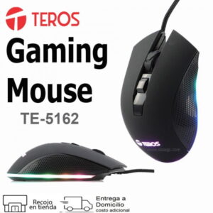 Mouse Teros TE-5162N, RGB, optico, 6400DPI, usb, 6 botones