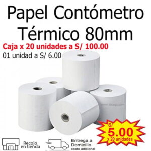 Papel Contometro Termico 80x80mm