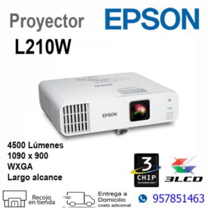 Proyector Epson L210W Powerlite Laser WXGA 3LCD, Wi-Fi, HDMI x2, Computer in x1, LAN (RJ-45) x1