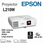 Proyector Epson L210W Powerlite Laser WXGA 3LCD, Wi-Fi, HDMI x2, Computer in x1, LAN (RJ-45) x1