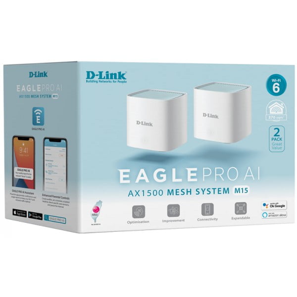 Router D-Link M15 AX1500 Mesh Wi-Fi 6 M15AX1500