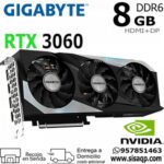 Tarjeta de Video Gigabyte GV-N306TGAMINGOC Geforce RTX 3060 8GB DDR6 Usada