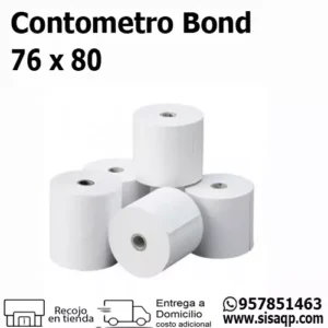 Papel Contometro Bond 76x80
