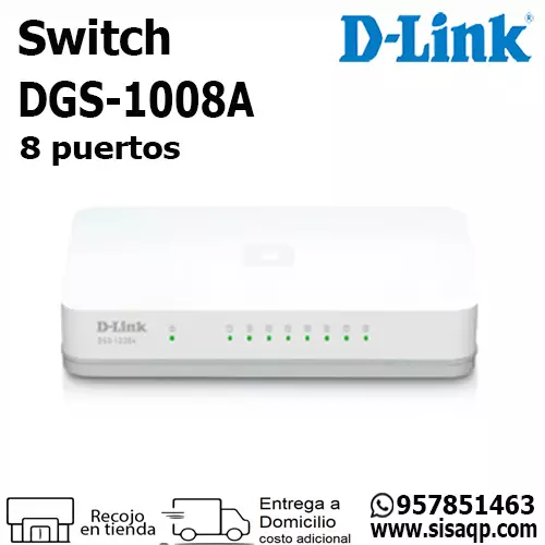 Switch Dlink DGS1008A 8 puertos gigabit