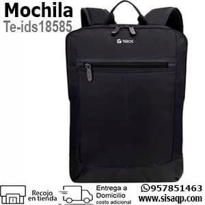 Mochila Teros TE-IDS18585 negra, poliester 15.6"