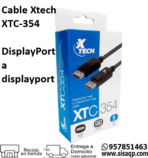 Cable Xtech XTC-354 Displayport a displayport
