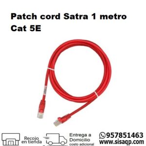 Patch cord Satra 1 metro Cat 5e Rojo