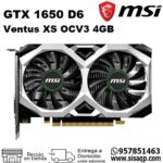 Tarjeta de video Msi GTX1650 D6 Ventus XS Ocv3 4Gb