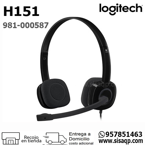 Audifono Logitech H151 981-000587 Stereo Negro con microfono