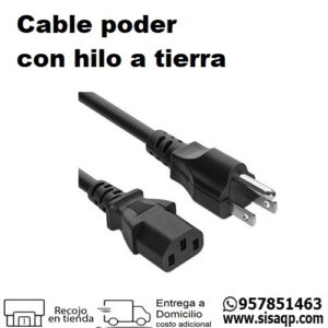 Cable poder con hilo a tierra