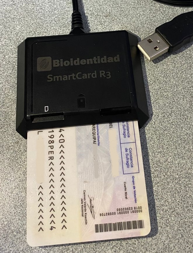 Lector de Dni electronico Bioidentidad SmartCard R3