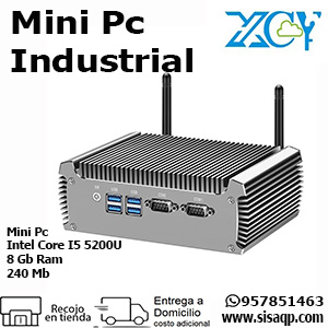 Mini Pc industrial I5-5200U sin ventilador 8GB RAM WIFI