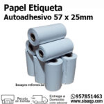 Papel termico Autoadhesivo 57mmx25mm Blanco