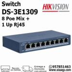 Switch Hikvision DS-3E1309 8 POE MIX 100M + 1 UP RJ45