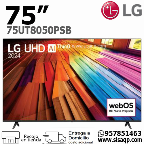 Televisor Lg 75UT8050PSB 75