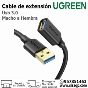 Cable Extension Ugreen US129 Usb 3.0 macho a hembra 5metros negro