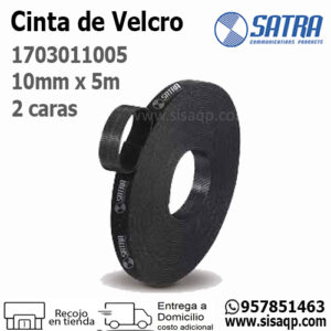 Cinta de velcro Satra Adhesiva 2 caras 10mmX5m 1703011005