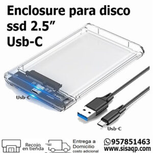BALANCEFIT DE228043 ENCLOSURE TRANSPARENTE PARA DISCO 2.5" TIPO-C A USB 3.1 a S/25.00