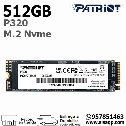 Disco Patriot P320 512GB M.2 NVME
