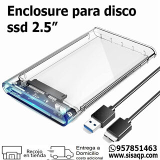 Enclosure Transparante para disco 2.5 Usb Micro B
