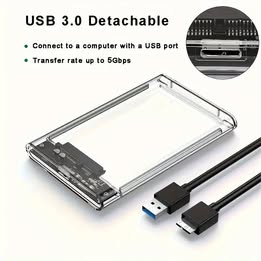 Enclosure Transparente Jeyi I9NEW para disco 2.5 3.0 Usb