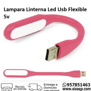 Lampara Linterna Led Usb Flexible 5v Light Pink