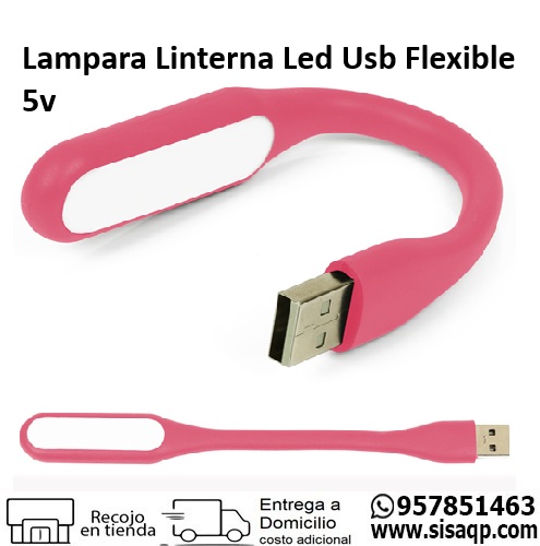 Lampara Linterna Led Usb Flexible 5v Light Pink