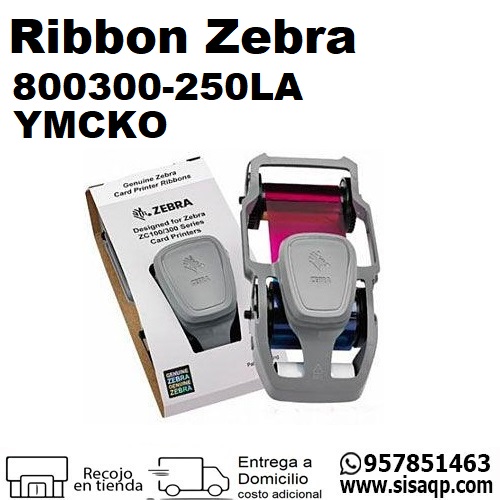 Ribbon Zebra 800300-250LA Color YMCKO 200 imagenes