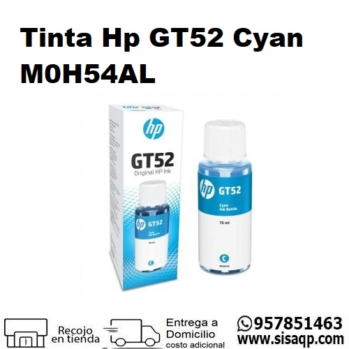 Tinta Hp GT52 M0H54AL Cyan