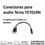 Conectores para audio 2 machos de 3.5mm a un conector hembra de 3.5mm TE7010N