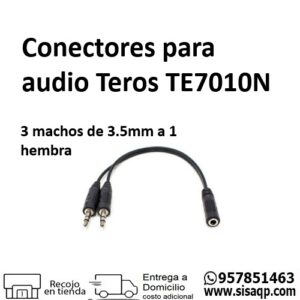 Conectores para audio 2 machos de 3.5mm a un conector hembra de 3.5mm TE7010N