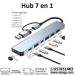 HUB 7 EN 1 USB 3.0 X 5, USB-C X 1, USB-C POWER SUPPLY