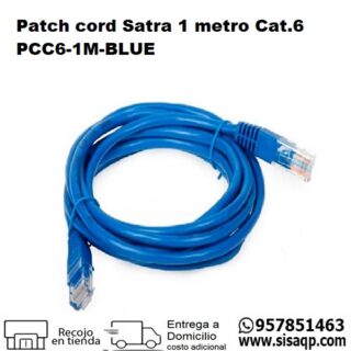 Patch cord Satra 1 metro Cat 6 Azul
