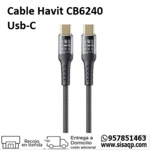 Cable Havit CB6240 Usb tipo-C a C 1metro Negro