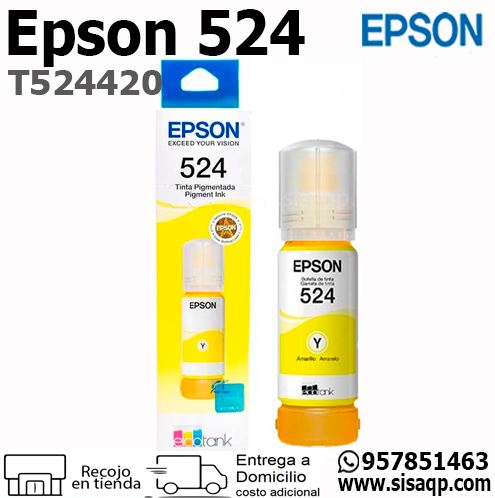 Tinta Epson 524 T524420 Amarilla 70ml