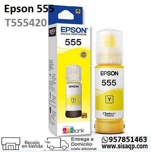 Tinta Epson 555 T555420 Amarilla